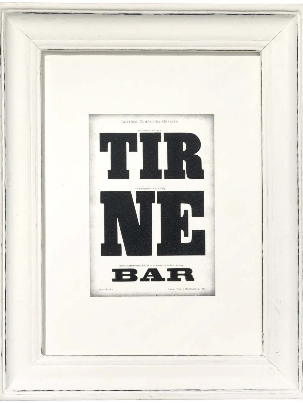 Puebco WOODEN WHITE FRAME - WIDE SMALL